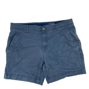 Crown Ivy Motion Flex Blue Cotton Spandex Chino Shorts Men Size 40 Nautical Prep